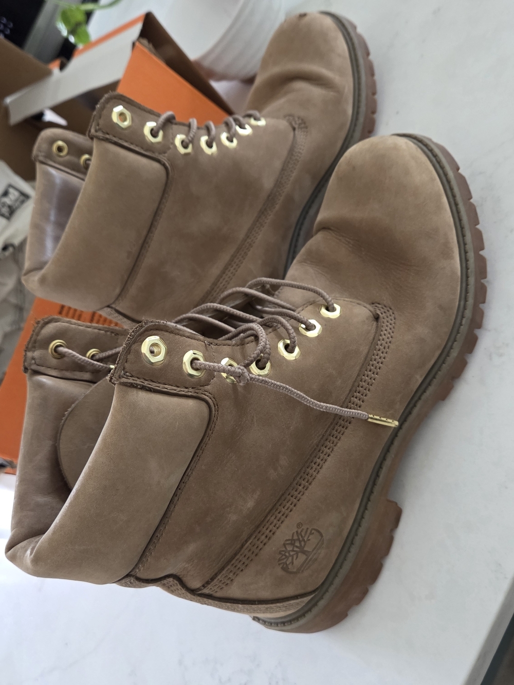 Timberland Men's Brown Nubuck 6-Inch Work Boots